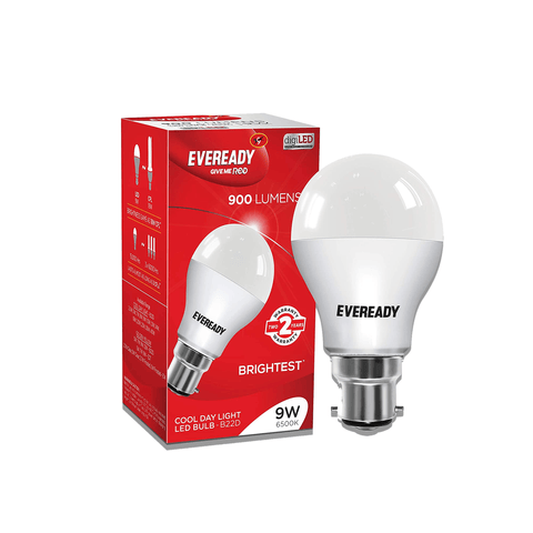 Eveready Cool Day Light Led Bulb - 9 Watt, Base B22D, 1 Pc