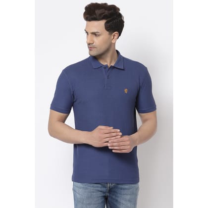 Red Tape Men Dark Blue Polo Neck T-Shirt