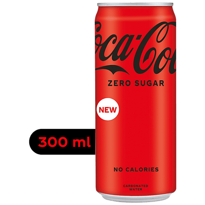 Coca Cola Zero Sugar Soft Drink, 300 ml Can