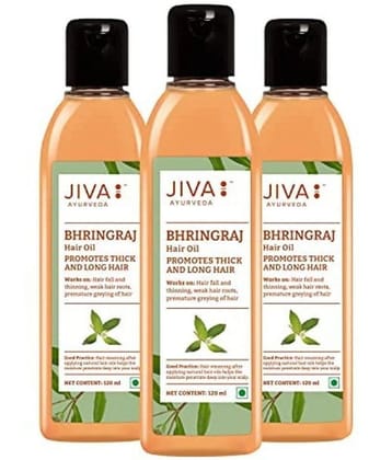 Jiva Ayurveda Hair Growth Bhringraj Oil 120 ml ( Pack of 3 )