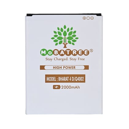 Mobatree Original Mobile Battery for Micromax Bharat 4D - Q4002, 2000 mAh (6 months Guarantee)