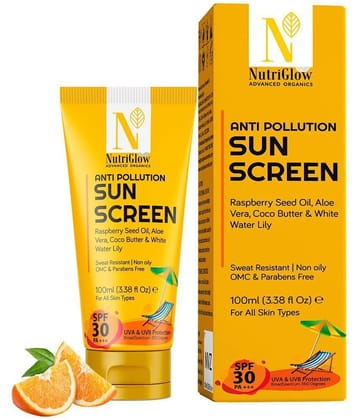 Nutriglow Anti Pollution Sun Screen SPF 30, 100 ml For All Skin Type