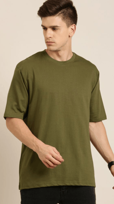 Olive Oversized Tshirt-M