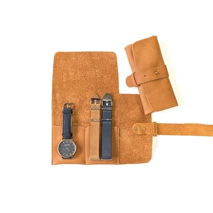 Leather Watch Roll Bundle - Small | Set of 2-Windsor Tan / Windsor Tan