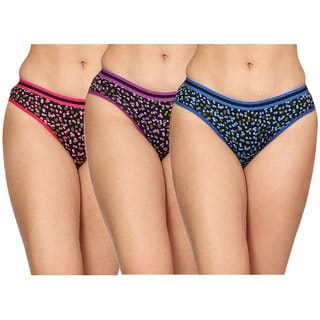KIDBIRD Multicolor Cotton Set of 3 Women'S  Panty Combo