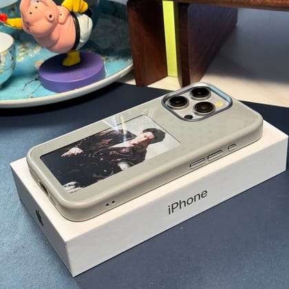 iPhone 15 Series Personalized Screen Projection DIY Display Case-iPhone 15 / Grey