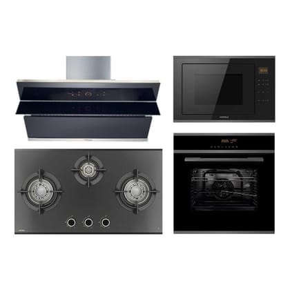 Hafele Chimney + Hob + Oven + Microwave Combo HACHOM-11