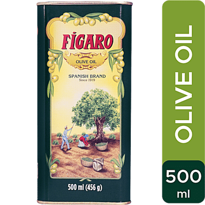 Figaro Figaro Olive Oil- Pure Olive Oil- Ideal for Indian Dishes- Imported from Spain- 500ml Tin, 500 ml Tin