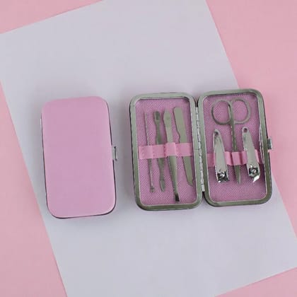 Mini Manicure Pedicure Set  & Case-Blush Pink