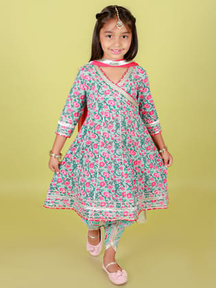 Dhoti Salwar kurta and Duptta set-1-2Y