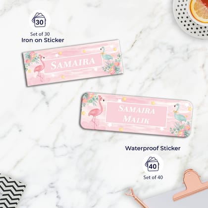 Flamingoland Labelling Value Pack-Pink Watercolor