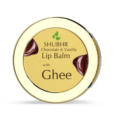 Shubhr Lip Balm & Gloss with goodness of Ghee for Dry & Chapped lips Chocolate & Vanilla