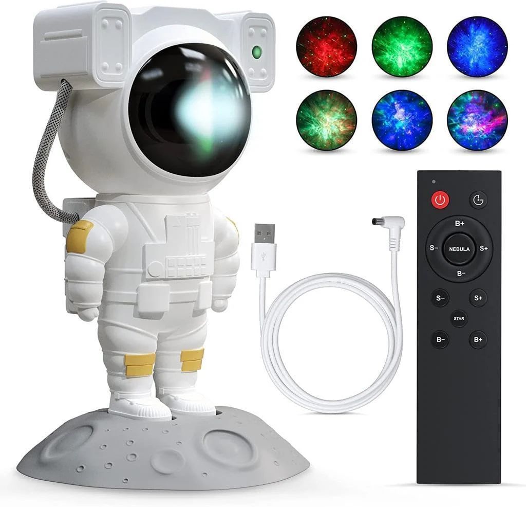 AstroBoy: Galaxy Aura Laser Stars Cosmos Projector USB Powered with Timer & Remote Ambient Night Light & Lamp