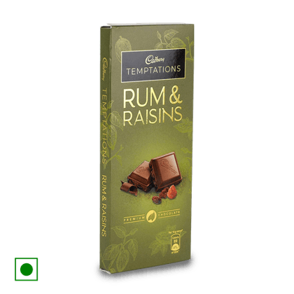 Cadbury Temptation Rum And Raisin Chocolate, 72 gm Bar