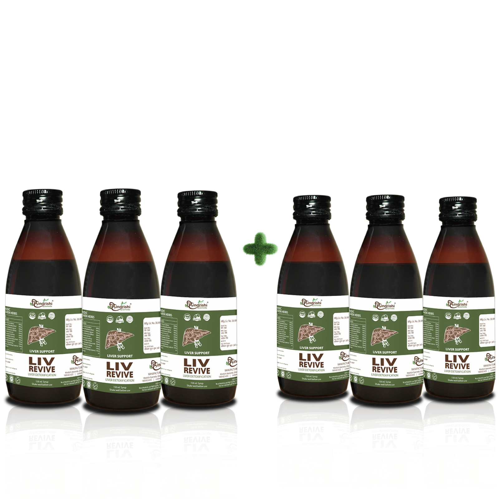 Liv-Revive Syrup 150ml Each Bottle-Set of 6 Bottles (Lasts upto 8weeks*)