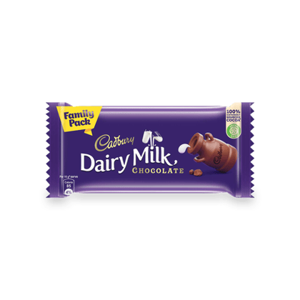 Cadbury Dairy Milk Chocolate - Family pack, 123 gm Pack