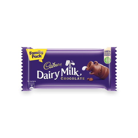 Cadbury Dairy Milk Chocolate - Family pack, 123 gm Pack