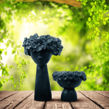 Abstract Floral Headpiece Sculpture Set