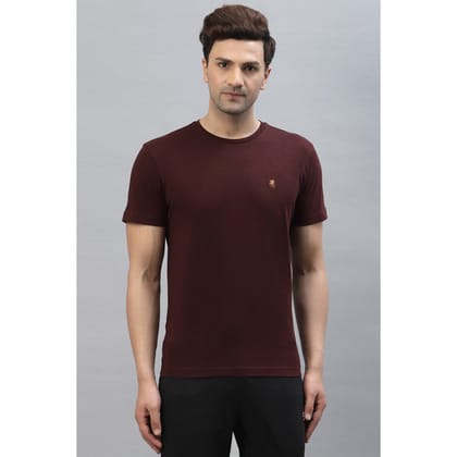 Red Tape Men Maroon Round Neck T-Shirt