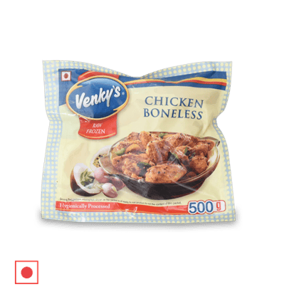 Venky's Raw Frozen Boneless Chicken, 500 gm Pack