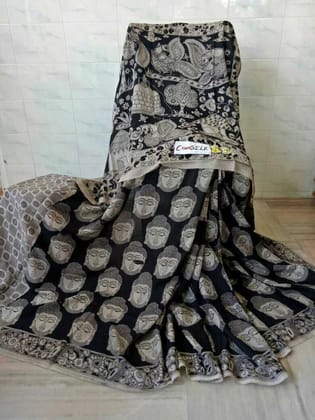 AWESOME LINEN COTTON PRINTED SAREE - 1995