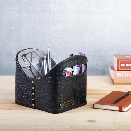 Eden Desk Organiser/Caddy Black-Black