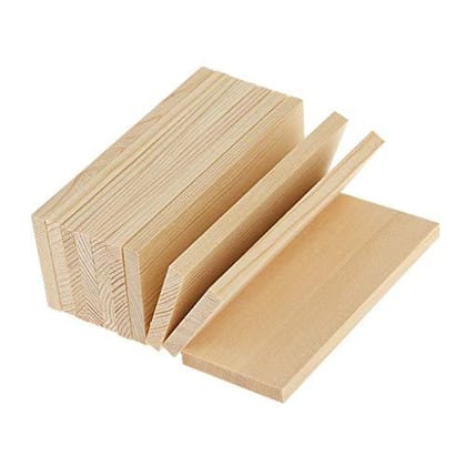 Whittlewud Pack of 10 Pieces wood board, can be used for wedding, party, home or decoration Also great for modeling DIY craft, Smooth and high quality (10cm x 4cm x 6mm) thickness of each panel.