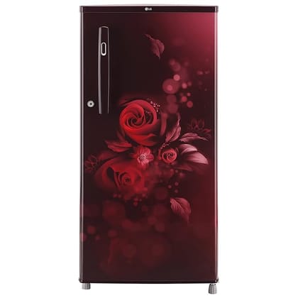 LG 190 L 2 Star Direct-Cool Single Door Refrigerator GL-B199OSEC Scarlet Euphoria-?Scarlet Euphoria