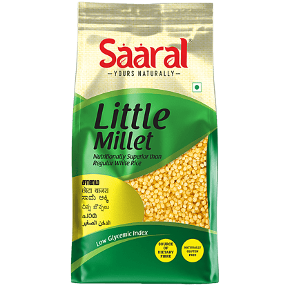 Saaral Native Rice & Millets, Little Millet, Rich In Fibre, Gluten, Free, 500 G