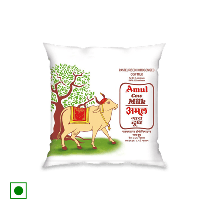 Amul Cow Milk\, 500 ml Pouch