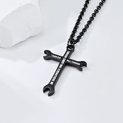 Cross Tool ( Pendant + Chain )-BLACK