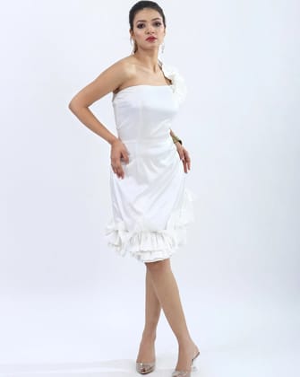 Bodycon Dress White-S