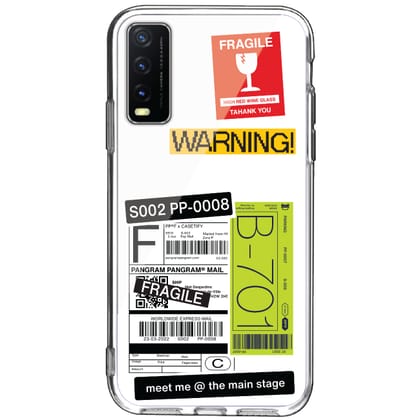 Fragile Labels - Clear Printed Silicone Case For Vivo Models-Vivo V1