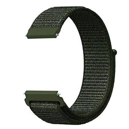 Dark Green Nylon Strap For Smart Watch 22mm-FireBoltt Ring