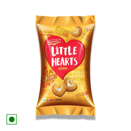 Britannia Little Hearts Biscuits Biscuits, 75 gm Pouch