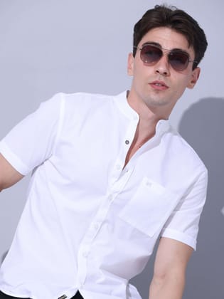 White Casual Shirt-M