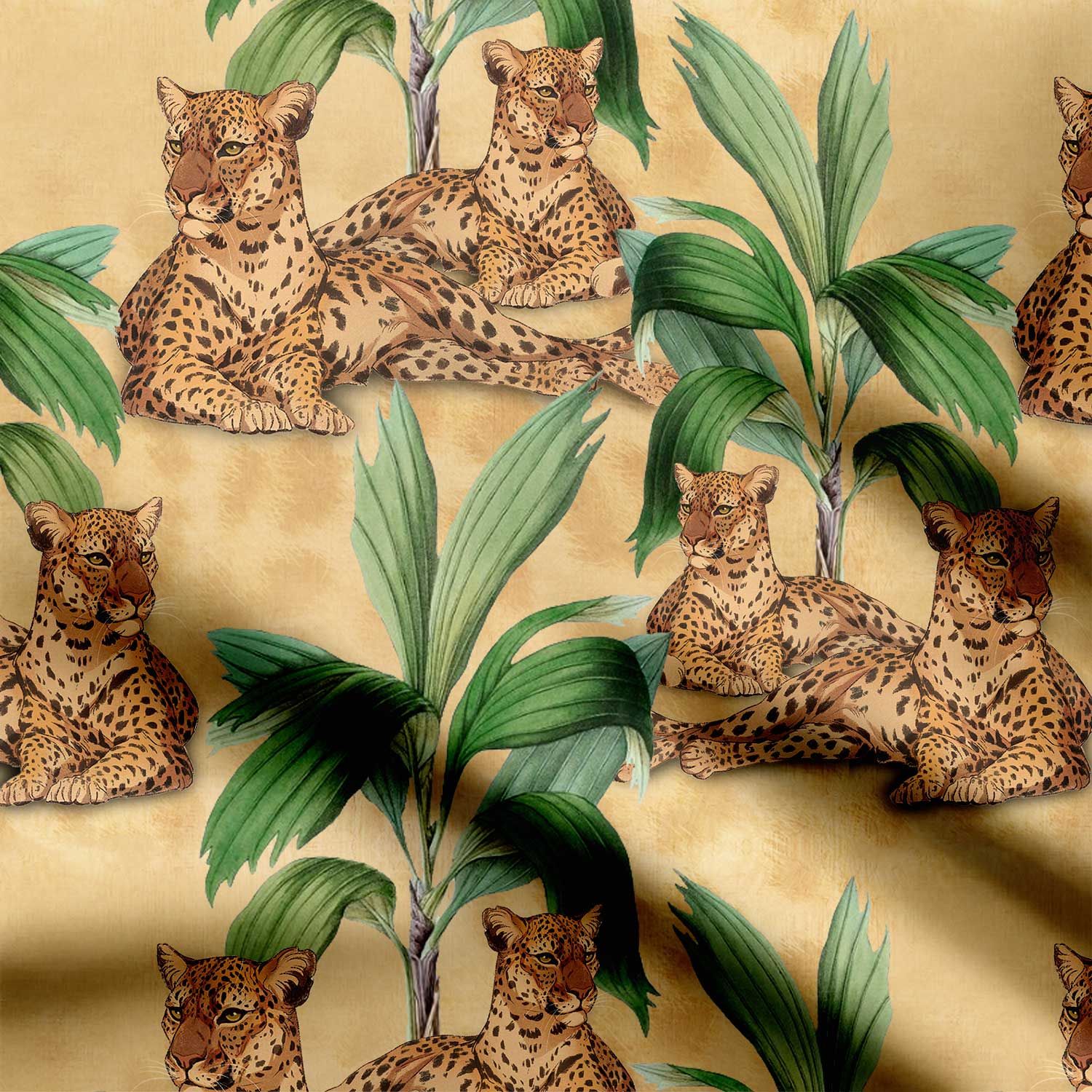 Tiger In Jungle-Cotton