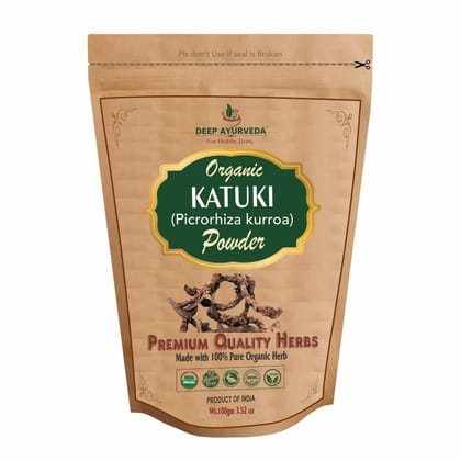 Organic Katuki Powder (Picrorhiza kurroa) - Detoxifies Liver, Manages Jaundice & Promotes Digestion