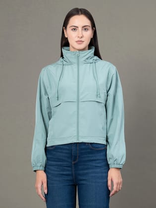 RedTape Solid Windcheater for Women | Hooded & Water Resistant