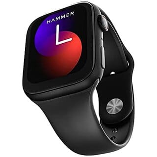 Hammer Ace 3.0 Bluetooth Calling Smart Watch with Largest 1.85" IPS Display Dual Mode Spo2 Heart Rate Strong Metallic Body and Skin Friendly Strap (Black)