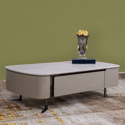 Marble Craft Wooden Coffee Table-Length - 51 inches and width - 27 inches / Wood & Imported Marble / Available