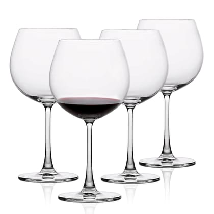 Anko Australia Oversized Designer Wine Glasses Set of 4, 620ml, Dishwasher Safe, Lead & Cadmium Free, Ideal for Home, Restaurants, Gifting.-Anko Australia Oversized Wine Glasses Set of 4 | 620ml 