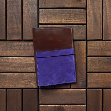 RS // Cognac Brown & Violet TN Journal Cover - A6