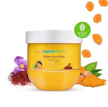 Mamaearth Ubtan Nourishing Cold Cream For Winter With Turmeric & Saffron For Glowing Moisturization-200 g