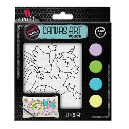 ICRAFT DIY CANVAS POUCH UNICORN (CHOOSE OPTIONS)-Unicorn