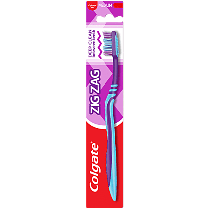 Colgate Zigzag Neem Medium Bristle Toothbrush, 1N