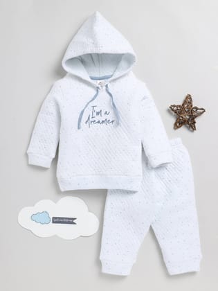 White Dreamer Co-ord Hoodie Set-4-5 y