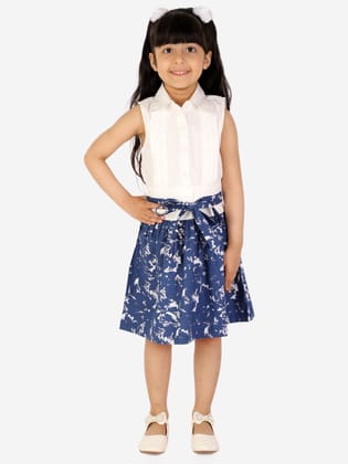 Emma Blue Dress-4 to 5 years / Blue & White