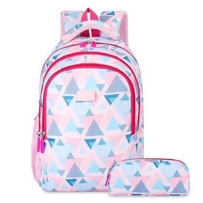 THE CLOWNFISH 30L School Backpack with Pencil Pouch for Boys & Girls Age 8-10, Baby Pink-THE CLOWNFISH 30L School Backpack with Pencil Pouch for Boys & Girls Age 8-10 (Baby Pink)