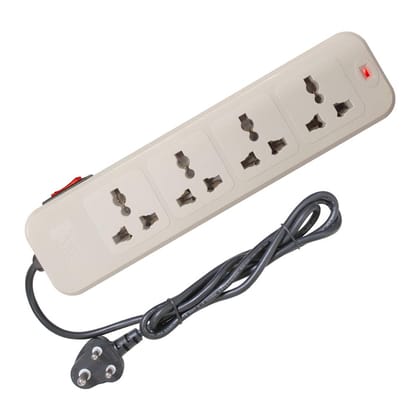 MX MX 3425 4 Socket Universal Power Strip 5 AMPERES with Power Indicator & Dual Pole Switch